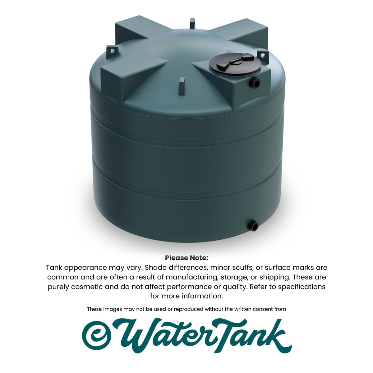 1000 Gallon Vertical Water Storage Tank - Green