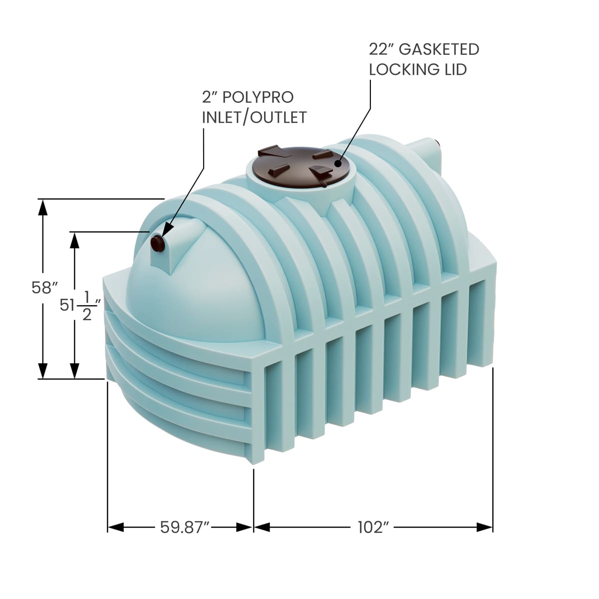 1000 Gallon Water Cistern Tank