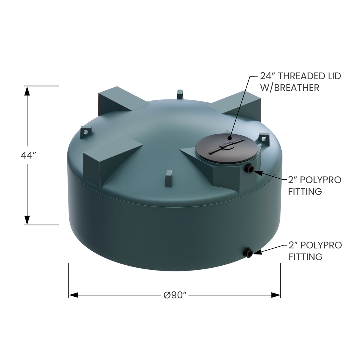 1100 Gallon Water Storage Tank