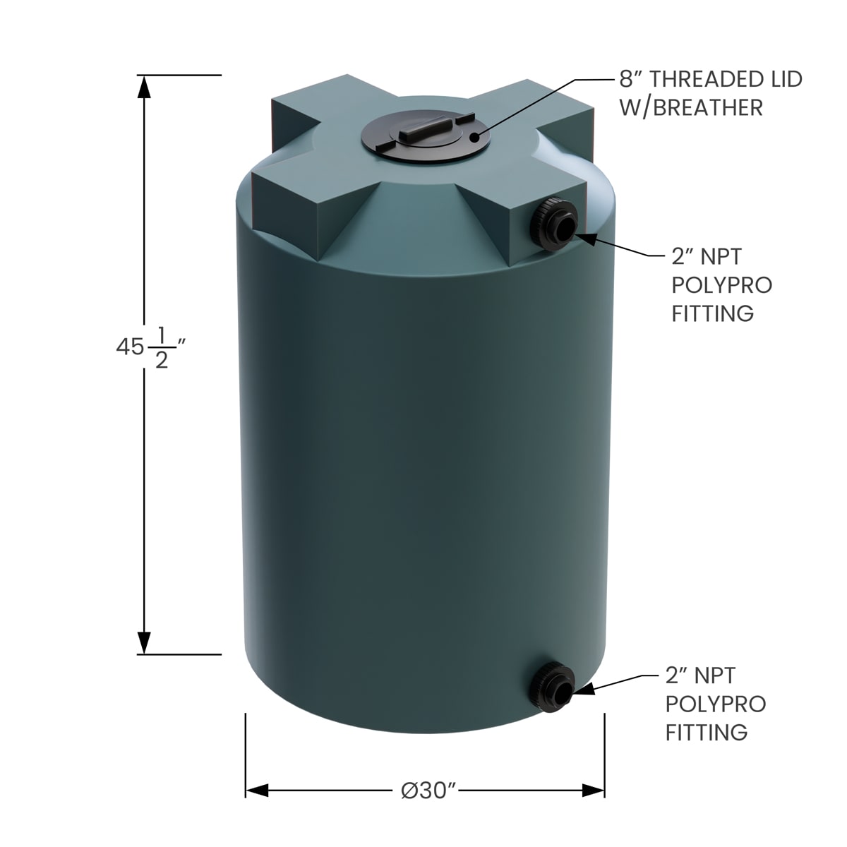 130 Gallon Water Storage Tank