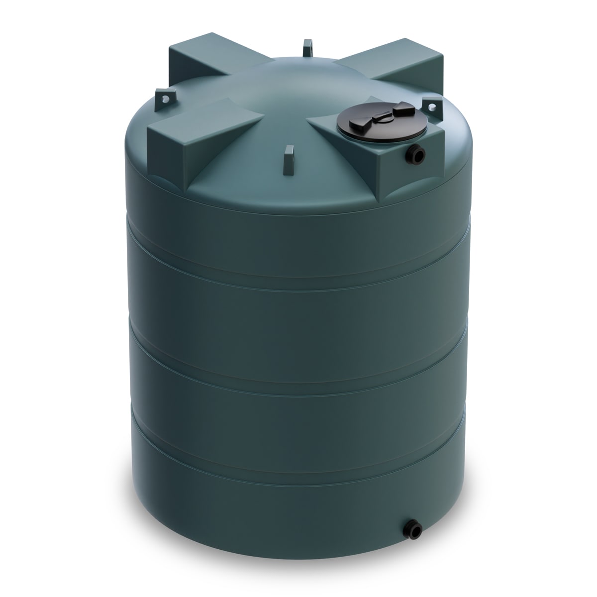 1500 Gallon Vertical Water Storage Tank - Green