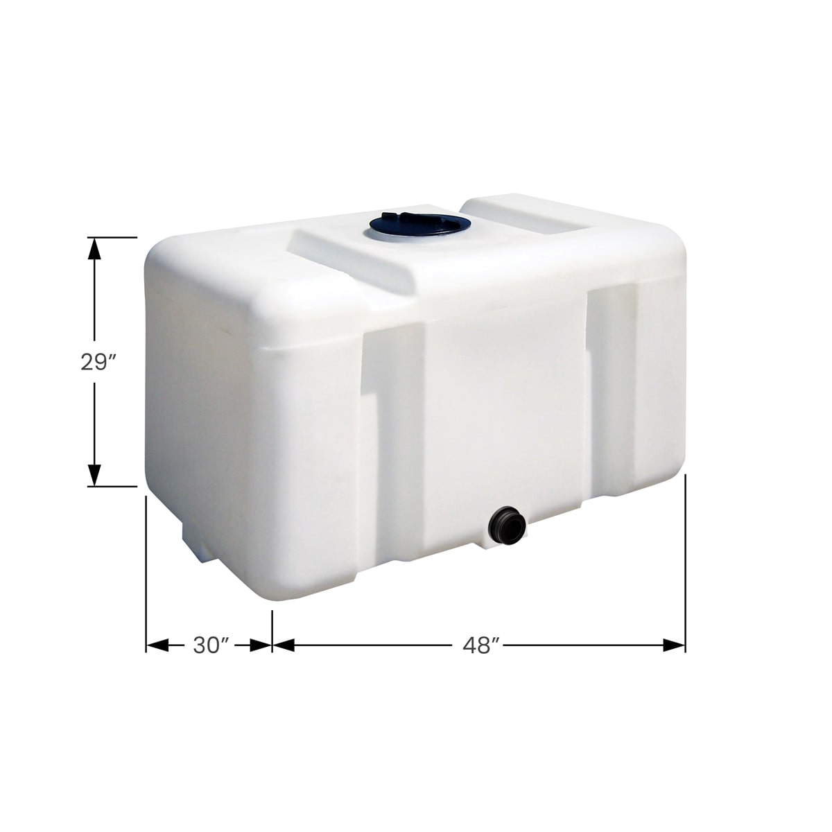 100 Gallon Rectangular Water Tank