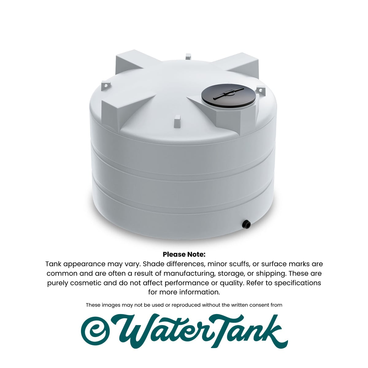 1600 Gallon Vertical Heavy-Duty Liquid Storage Tank - White