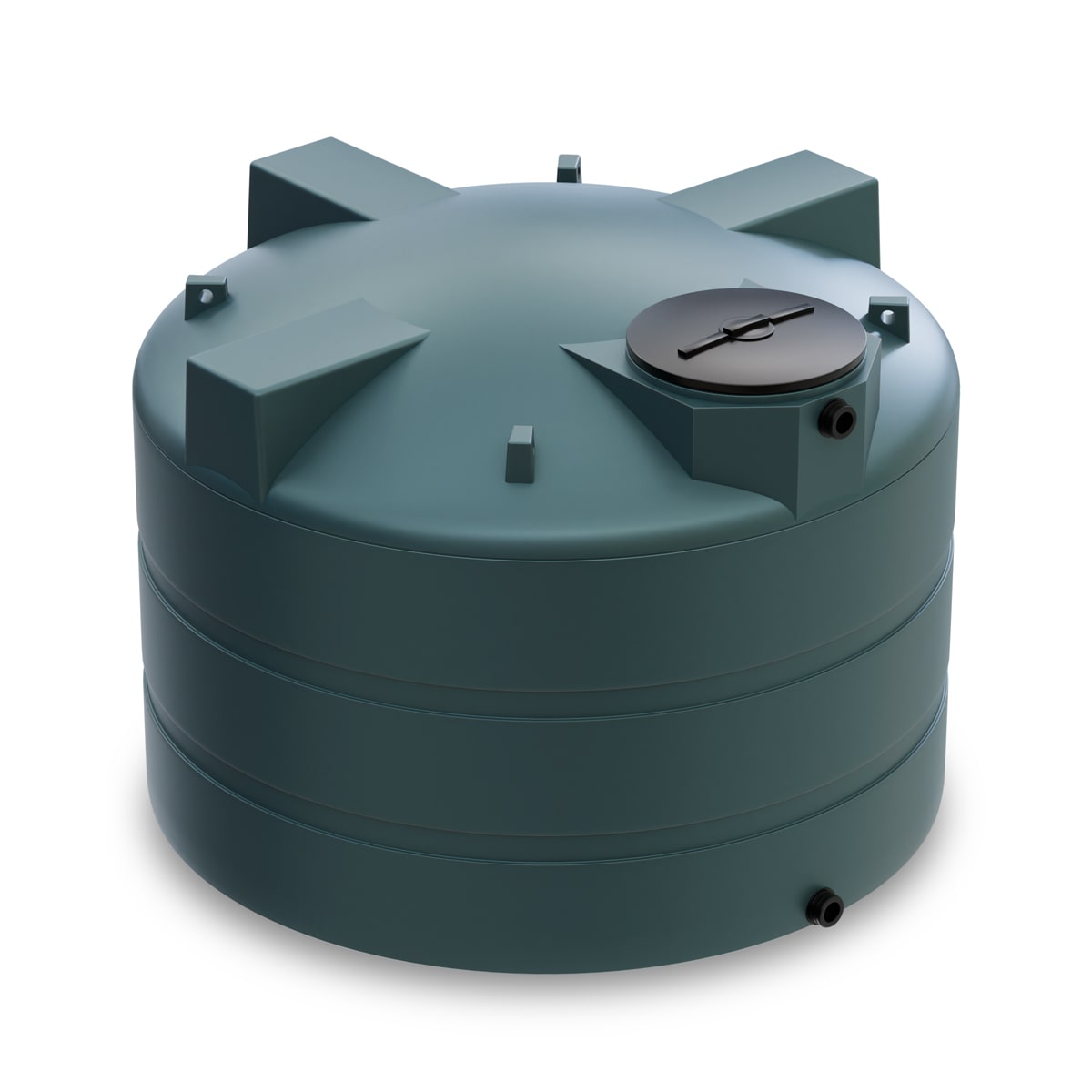 1600 Gallon Vertical Water Storage Tank - Green
