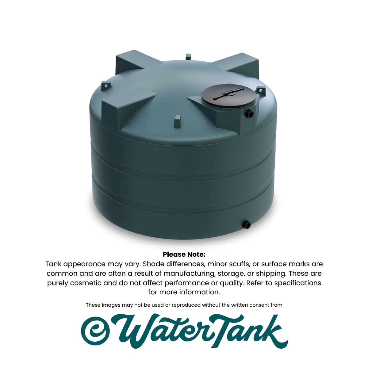 1600 Gallon Vertical Water Storage Tank - Green