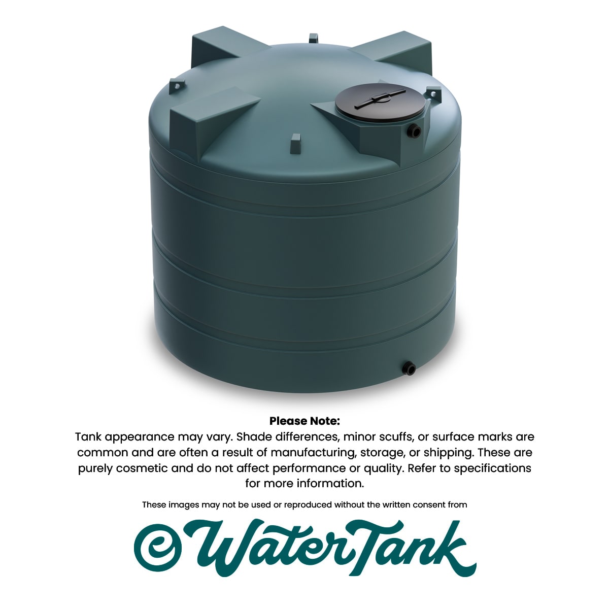 2000 Gallon Vertical Water Storage Tank - Green