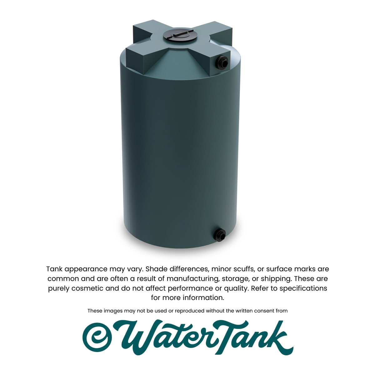 250 Gallon Vertical Water Storage Tank - Green