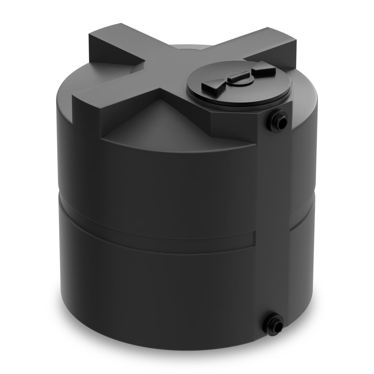 330 Gallon Water Vertical Storage Tank - Black