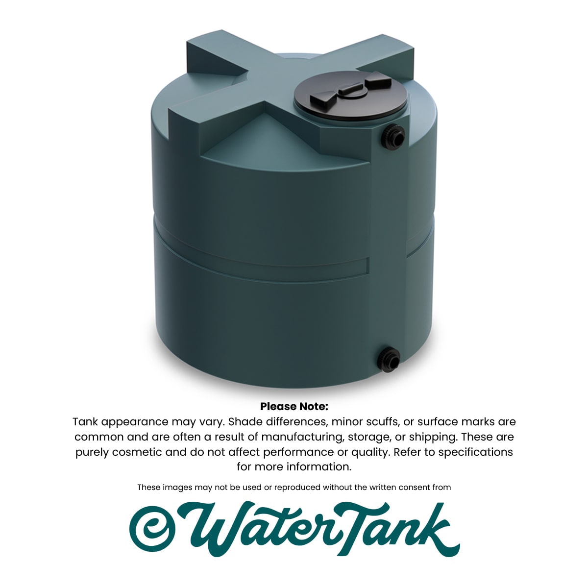 330 Gallon Water Vertical Storage Tank - Green