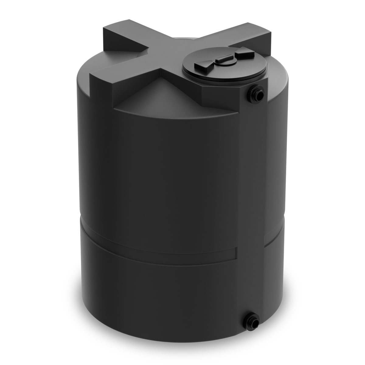 450 Gallon Vertical Water Storage Tank - Black