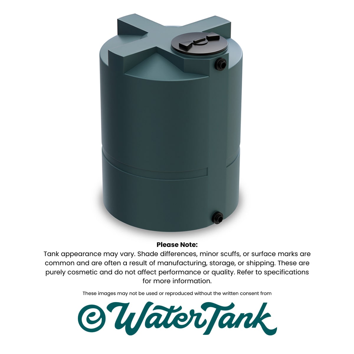 450 Gallon Vertical Water Storage Tank - Green