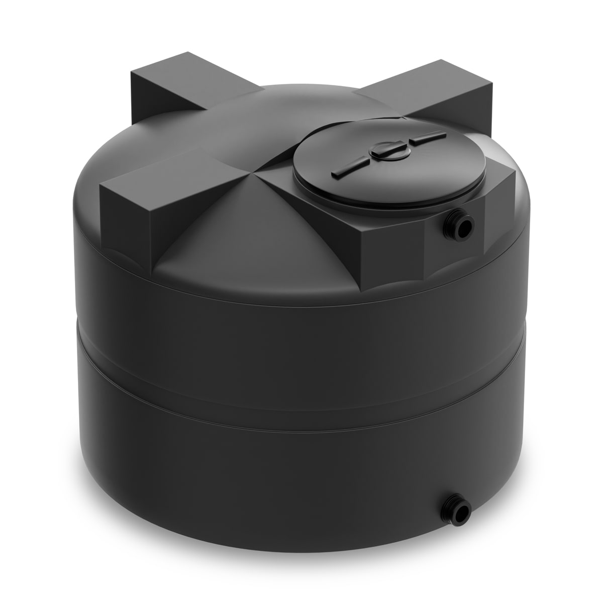 525 Gallon Vertical Water Storage Tank - Black