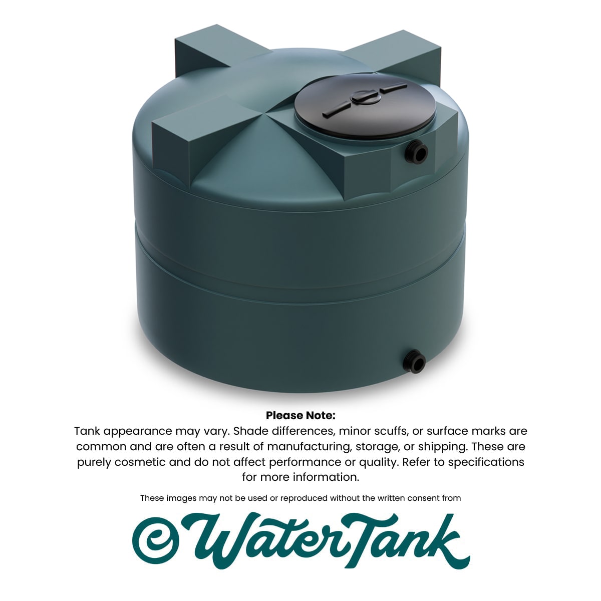 525 Gallon Vertical Water Storage Tank - Green