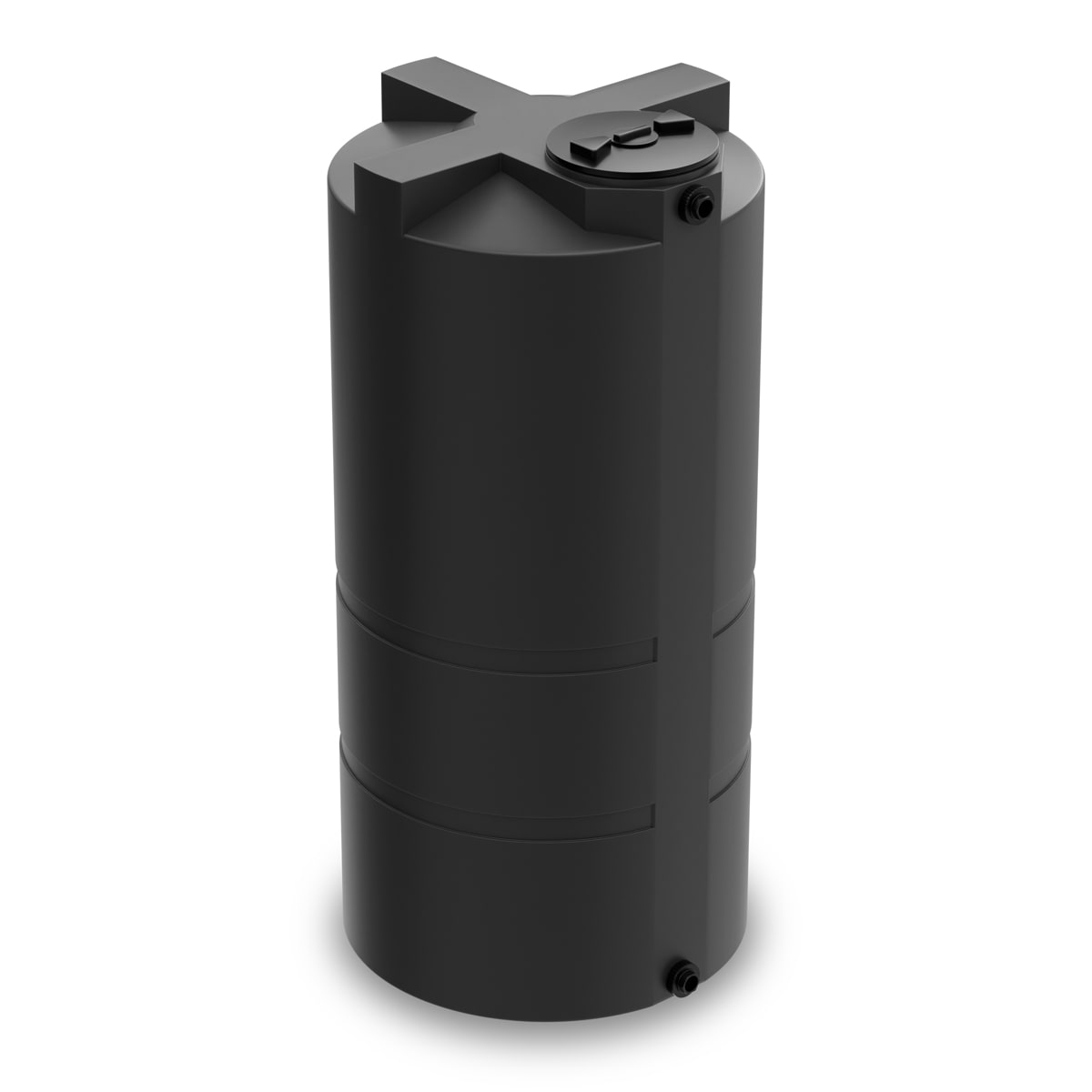 750 Gallon Vertical Water Storage Tank - Black