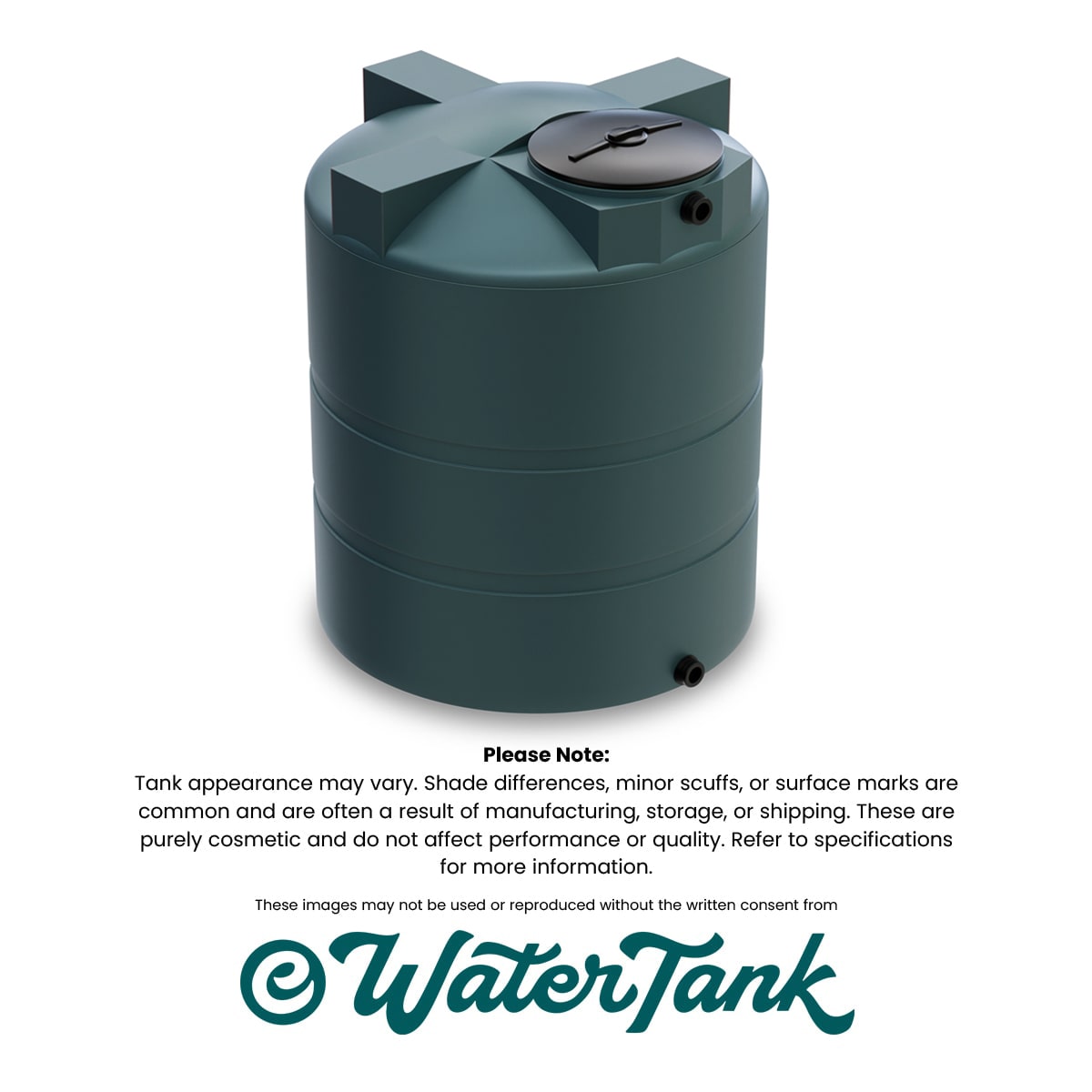 825 Gallon Vertical Water Storage Tank - Green