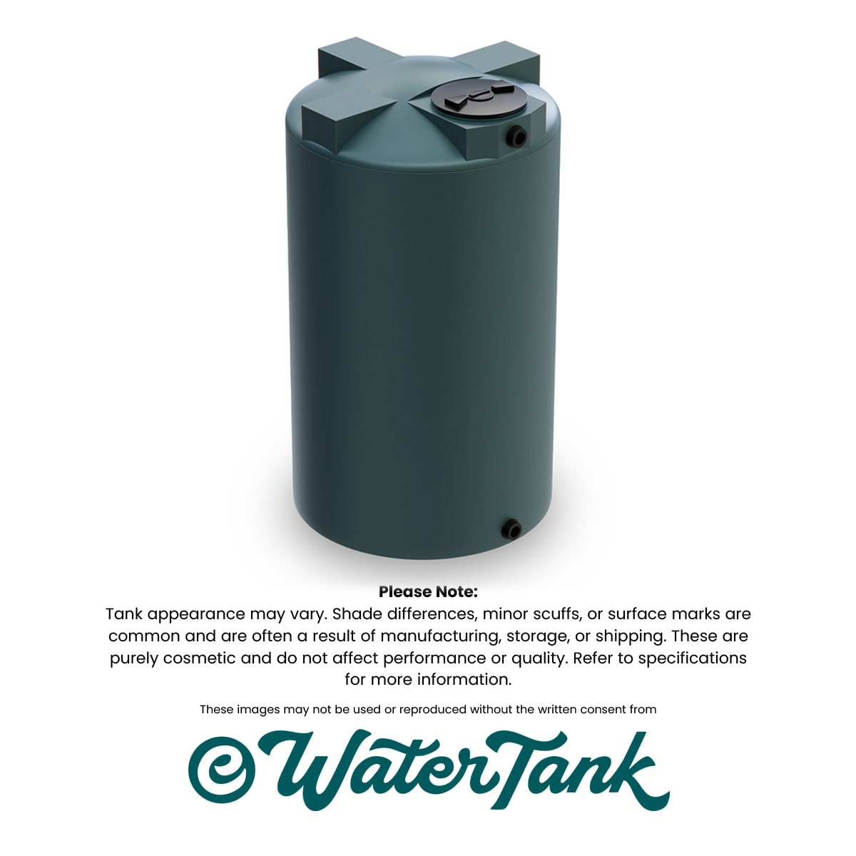 850 Gallon Vertical Water Storage Tank - Green