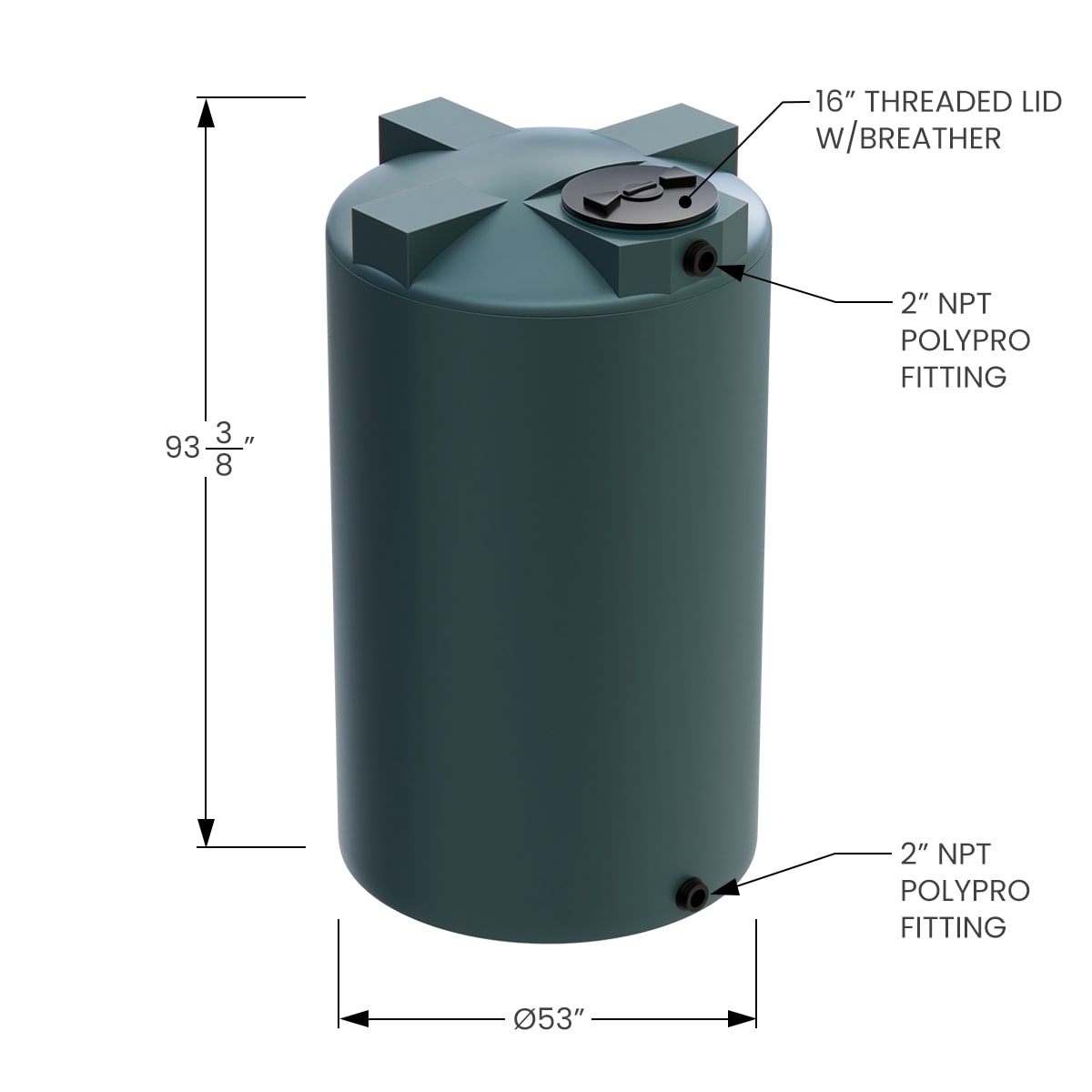 850 Gallon Water Storage Tank